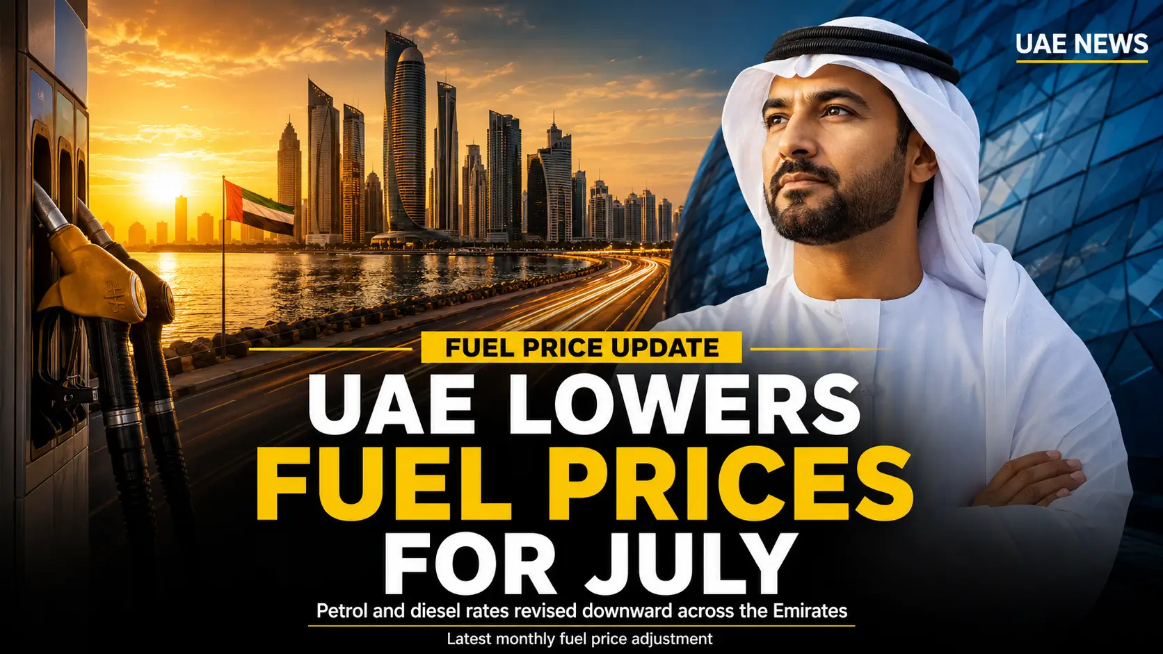 UAE Cuts Petrol Prices for July, Offering Relief to Drivers