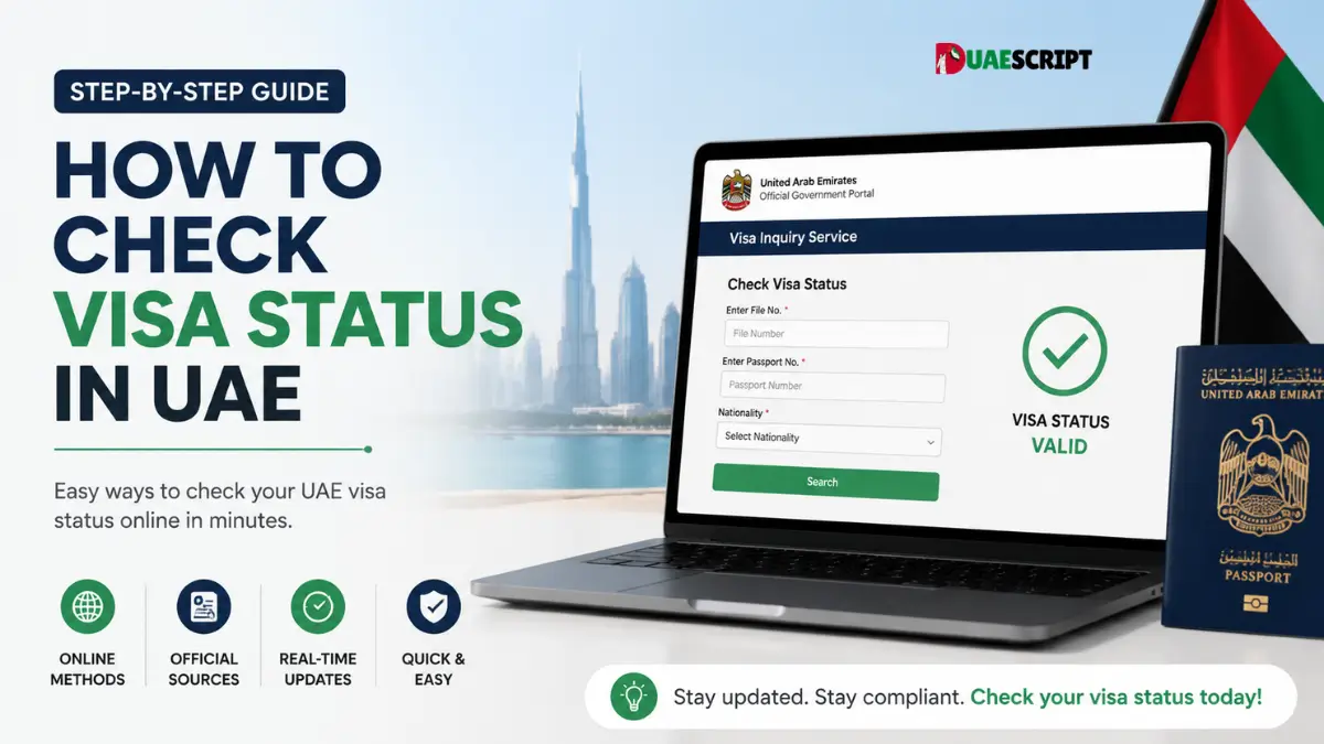 how to check visa status in uae