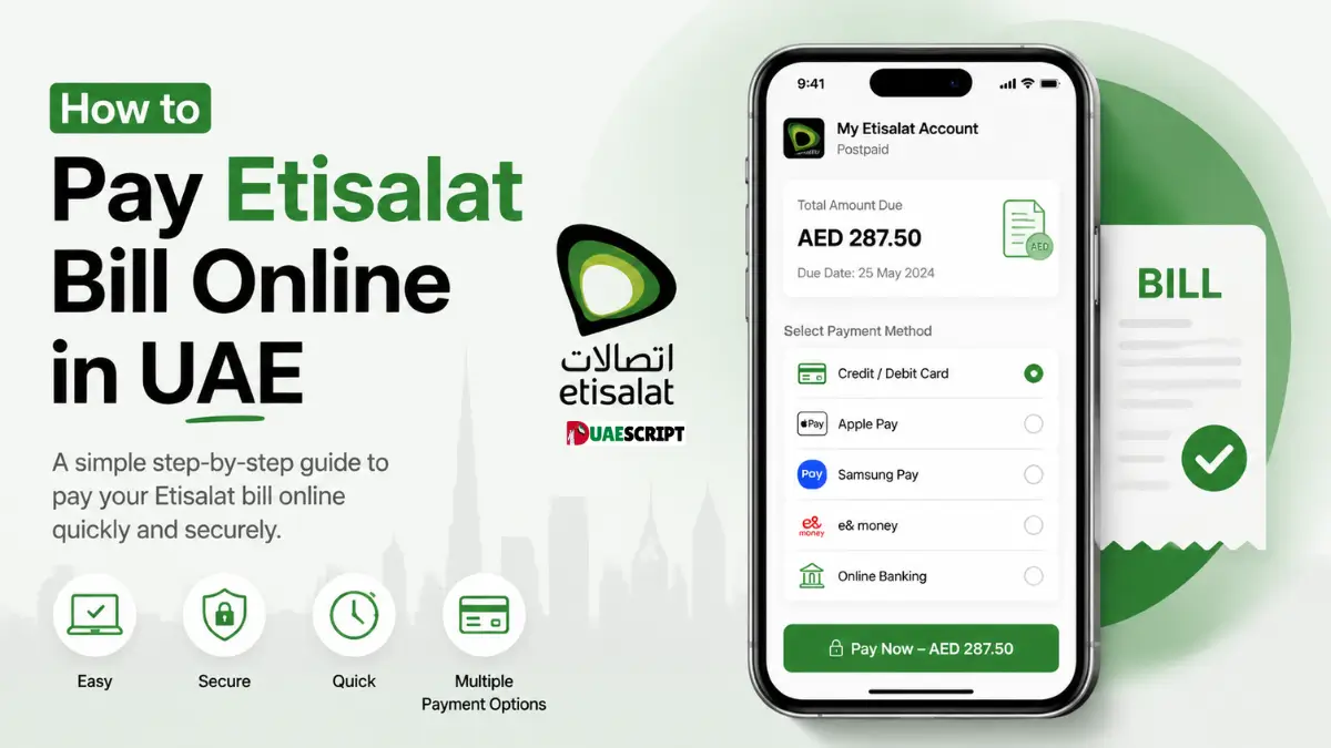 Pay Etisalat Bill Online in UAE