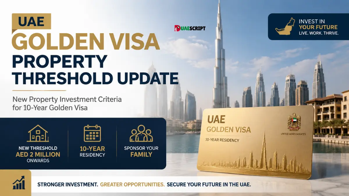 UAE Golden Visa Property Threshold Update 2026 | New Rules Explained