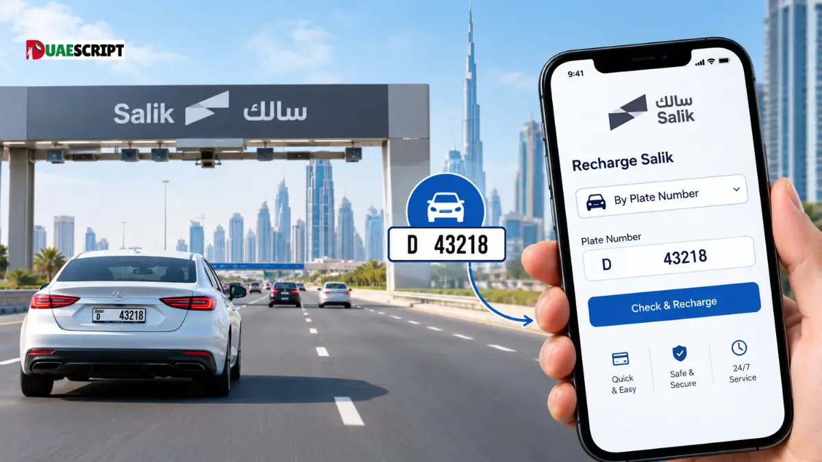 How to Recharge Salik by Plate Number