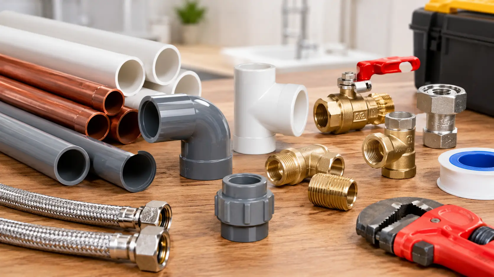 Plumbing Fittings and Tools Workshop Setup