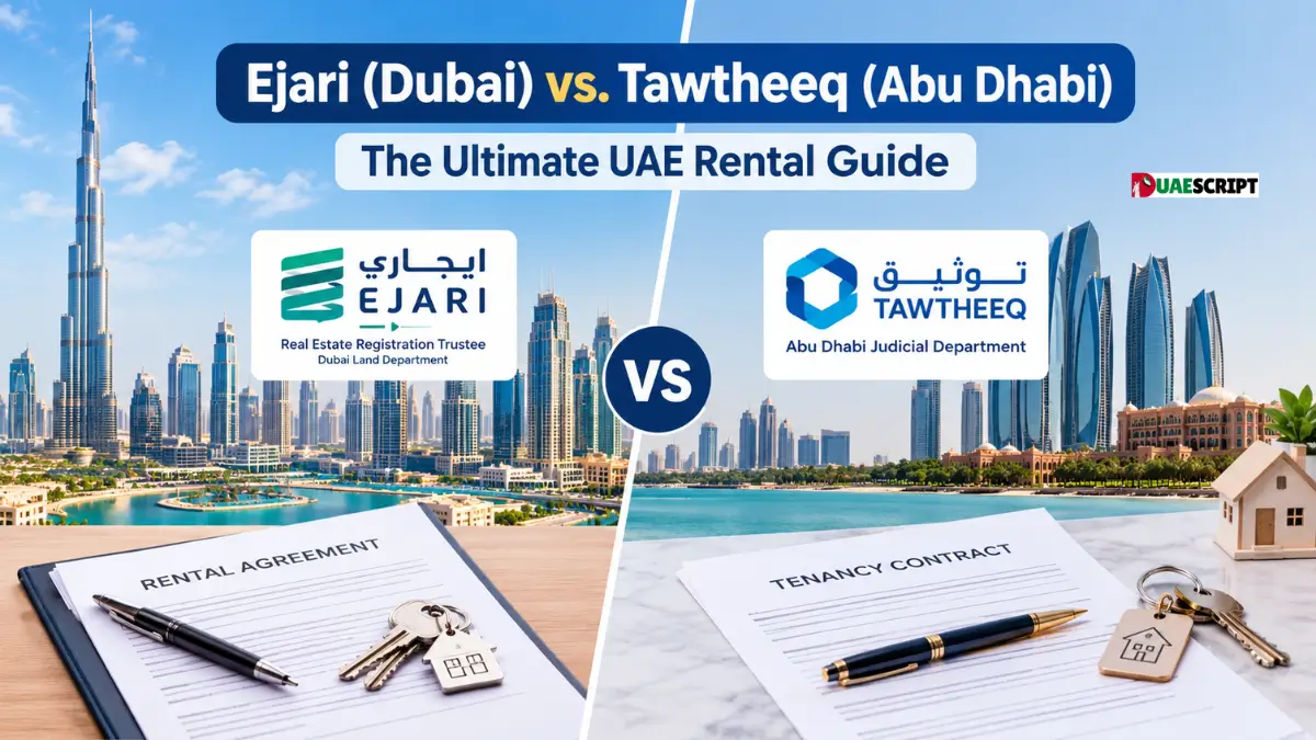 Ejari (Dubai) vs. Tawtheeq (Abu Dhabi) | The Ultimate UAE Rental Guide